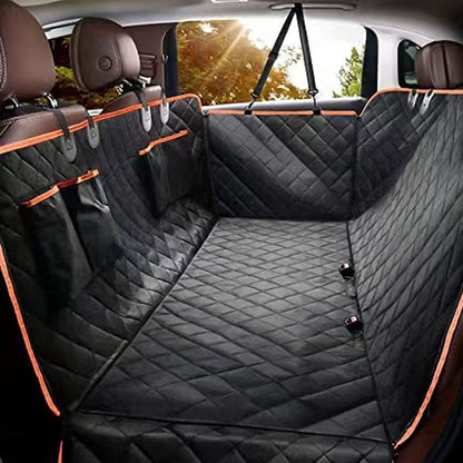 Dog car seat cover and back seat hammock, view 1