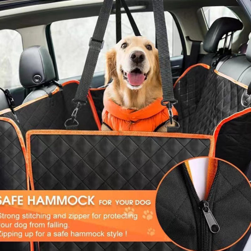 Dog car seat cover and back seat hammock, view 4